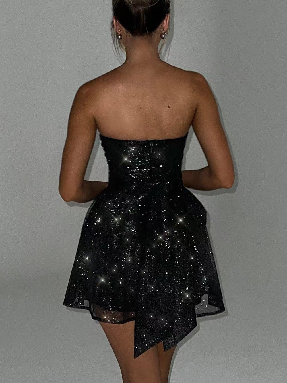 Beyond Chic | Sequin Bow Corset Dress