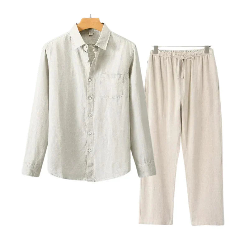 Beyond Chic | Linen Combo Long Sleeve