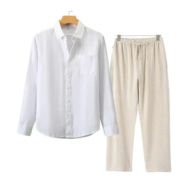 Beyond Chic | Linen Combo Long Sleeve