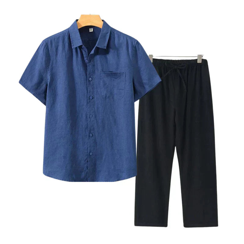 Beyond Chic | Linen Combo Short Sleeve