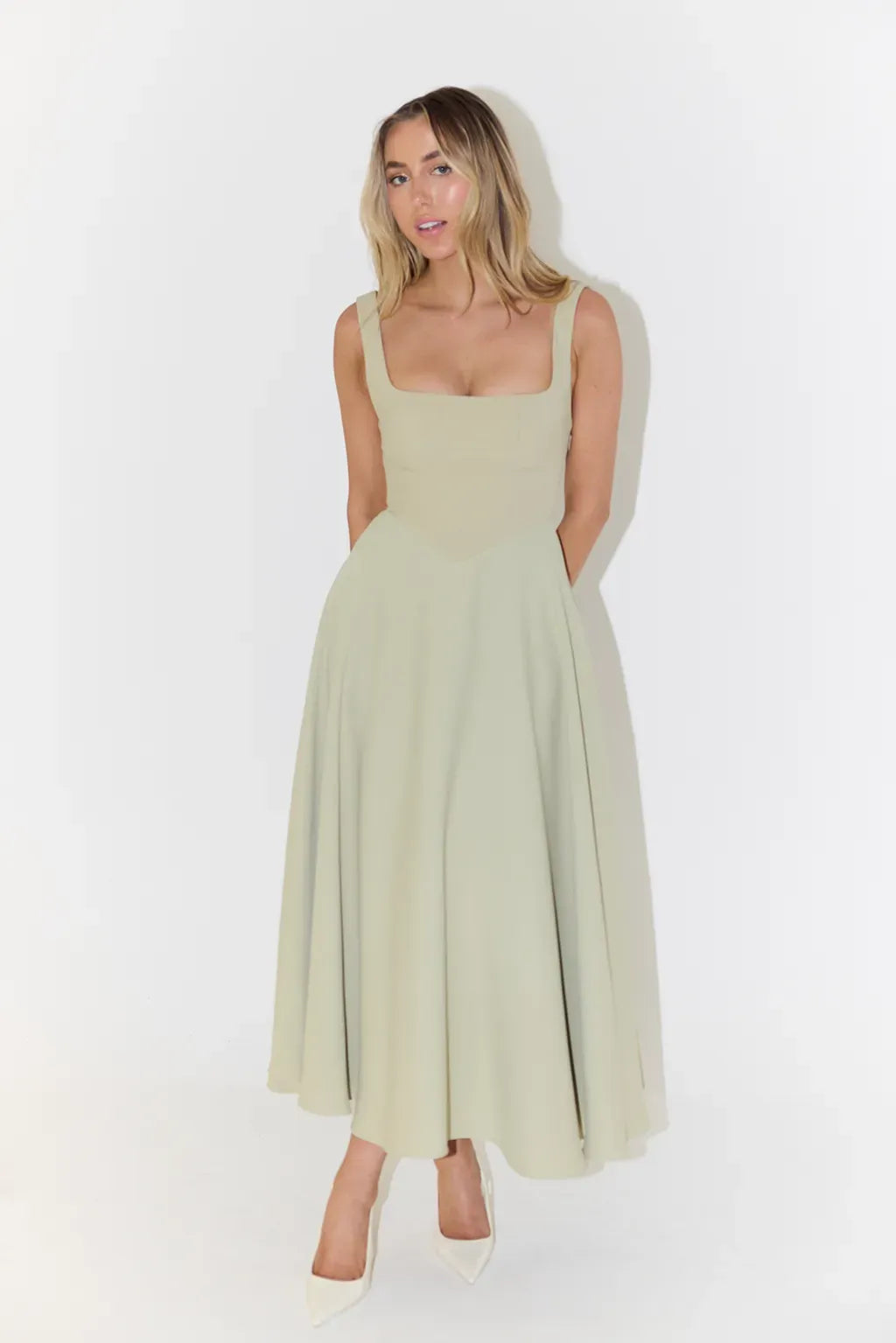 Beyond Chic | High-Waisted Midi Dress
