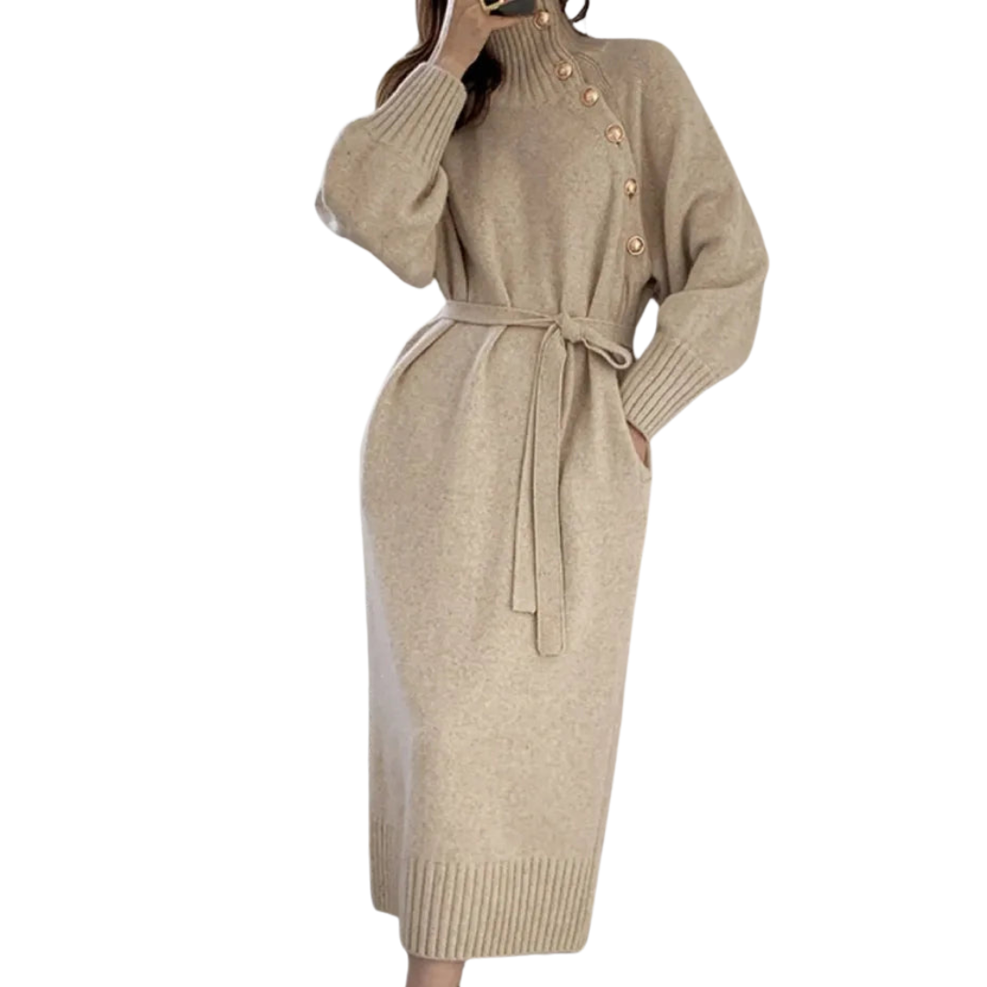 Beyond Chic | Elegant Turtleneck Dress