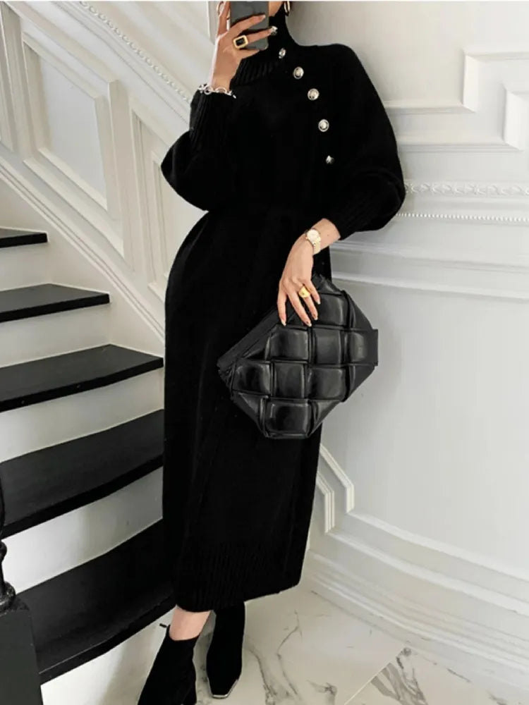 Beyond Chic | Elegant Turtleneck Dress