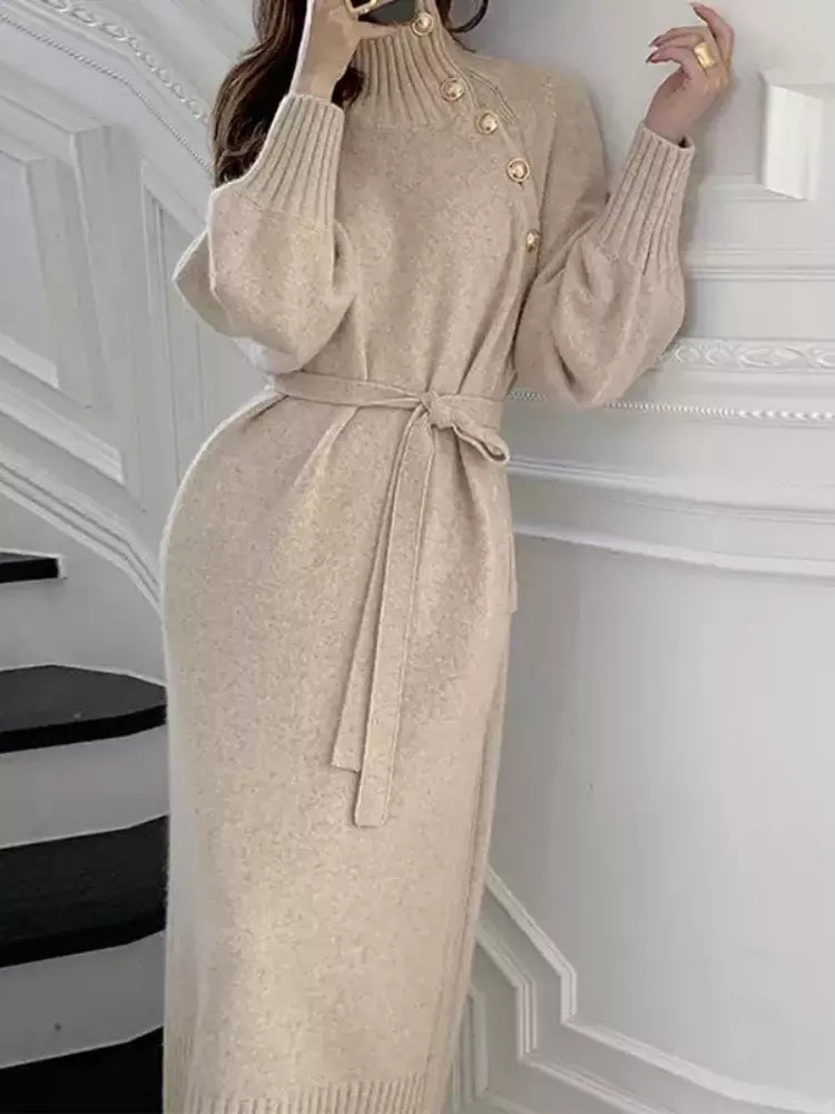 Beyond Chic | Elegant Turtleneck Dress
