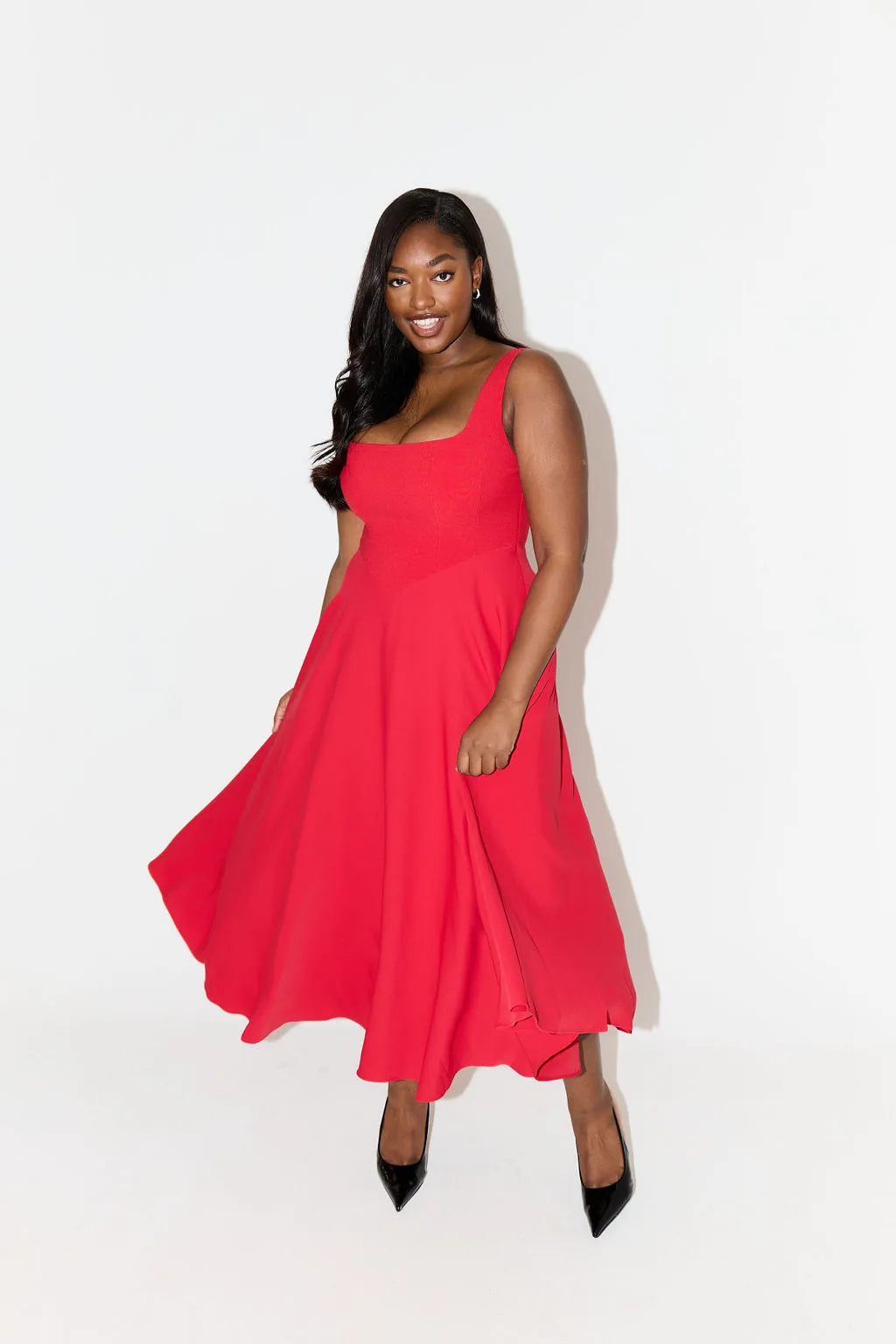 Beyond Chic | High-Waisted Midi Dress