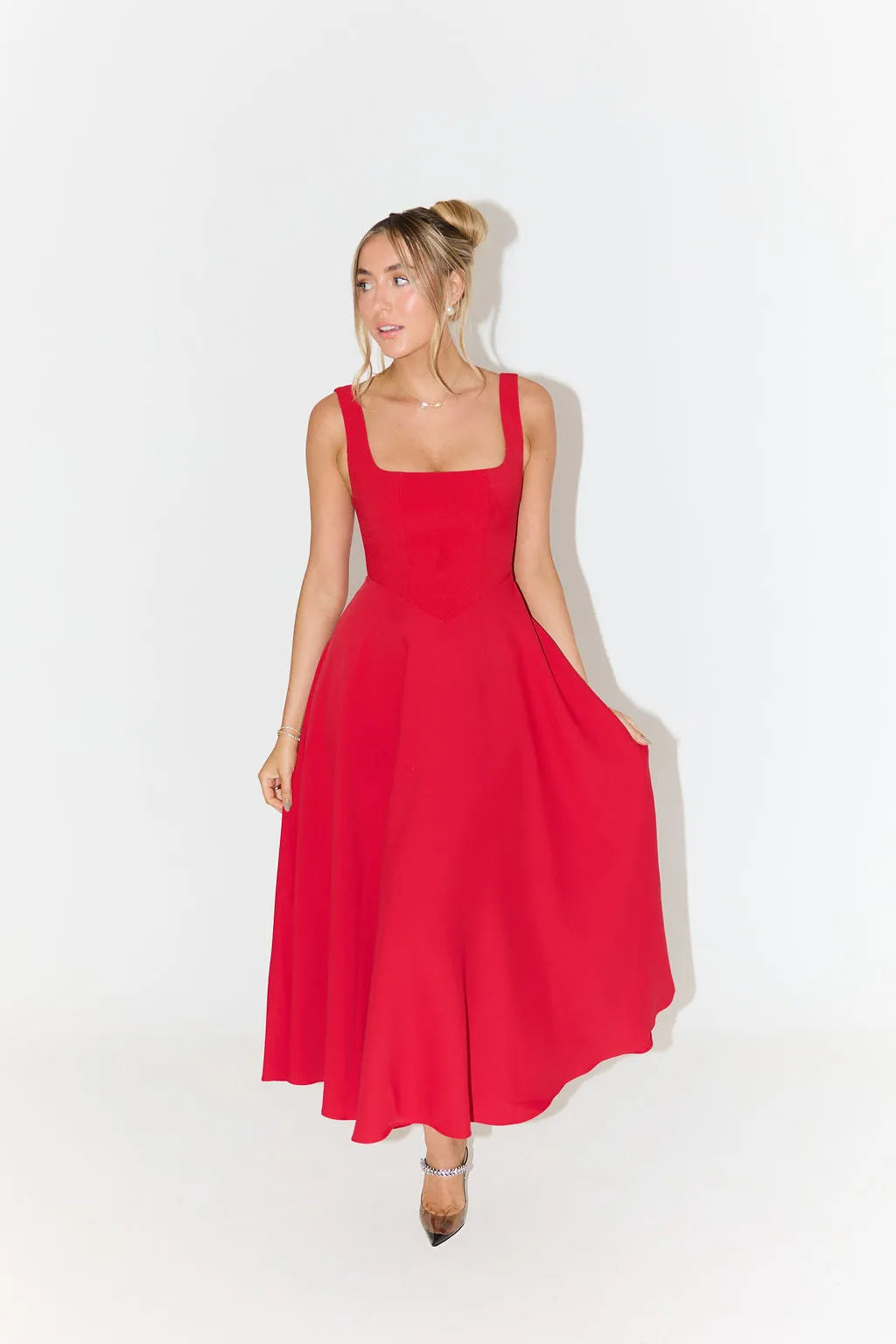 Beyond Chic | High-Waisted Midi Dress