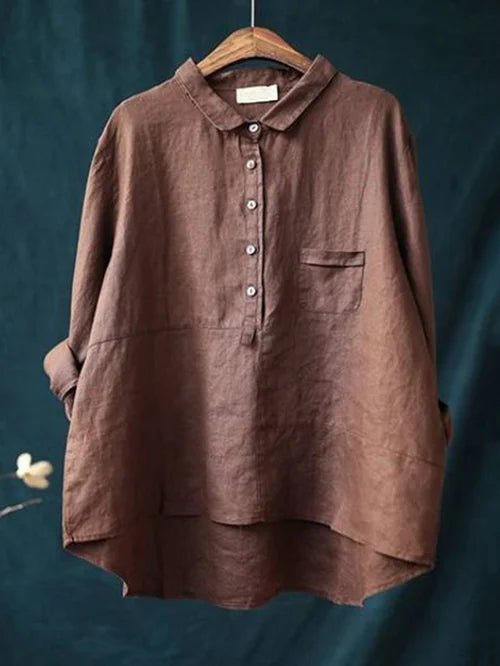 EVOQUE™ | Casual Linen Button-Up Shirt