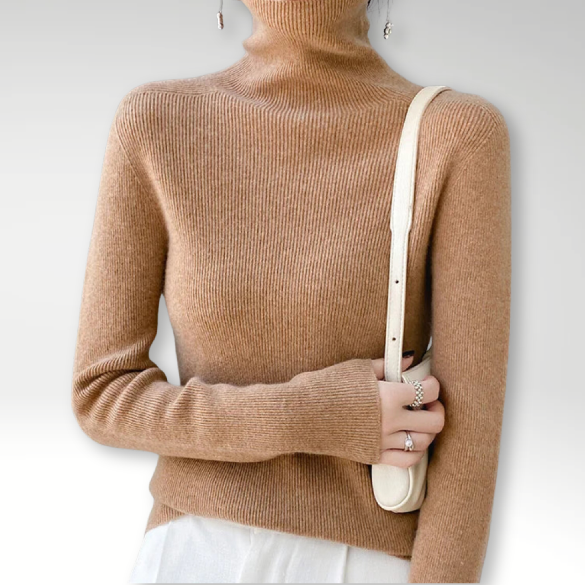 Evoque™ | Luxe Cashmere High-Neck Sweater