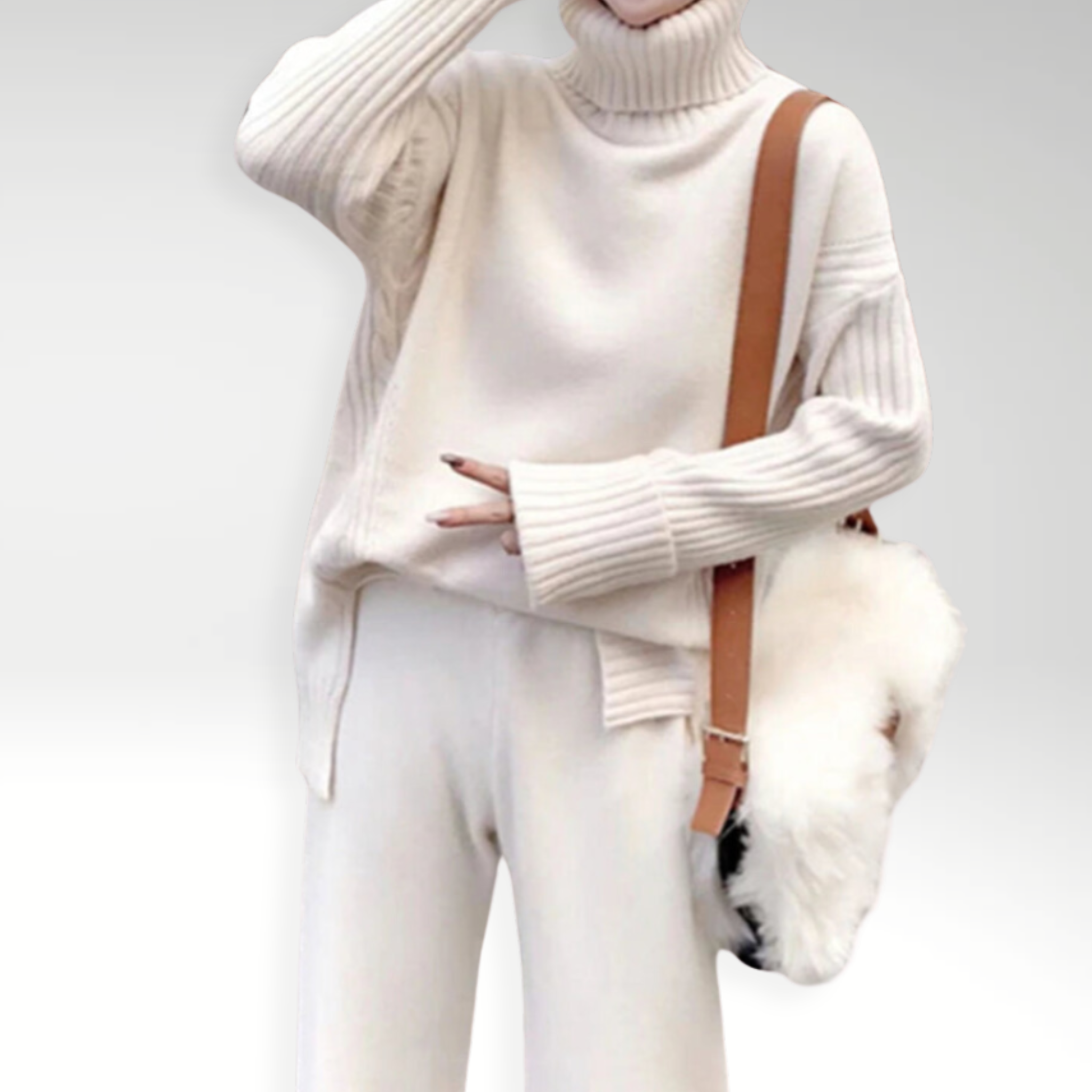 Evoque™ | Luxe Turtleneck Knit Two Piece Set