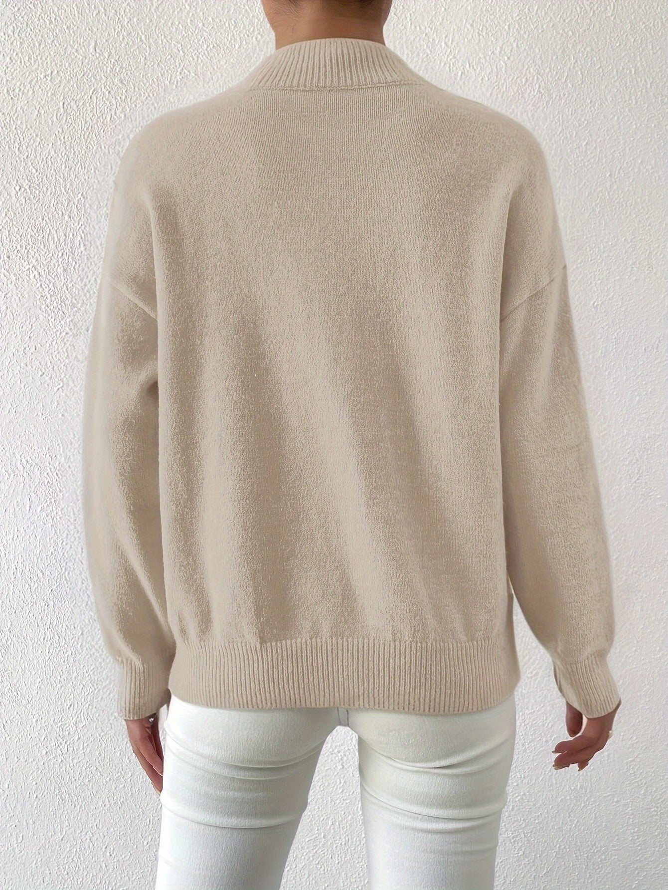 Evoque™ | Classic High-Neck Knit Sweater