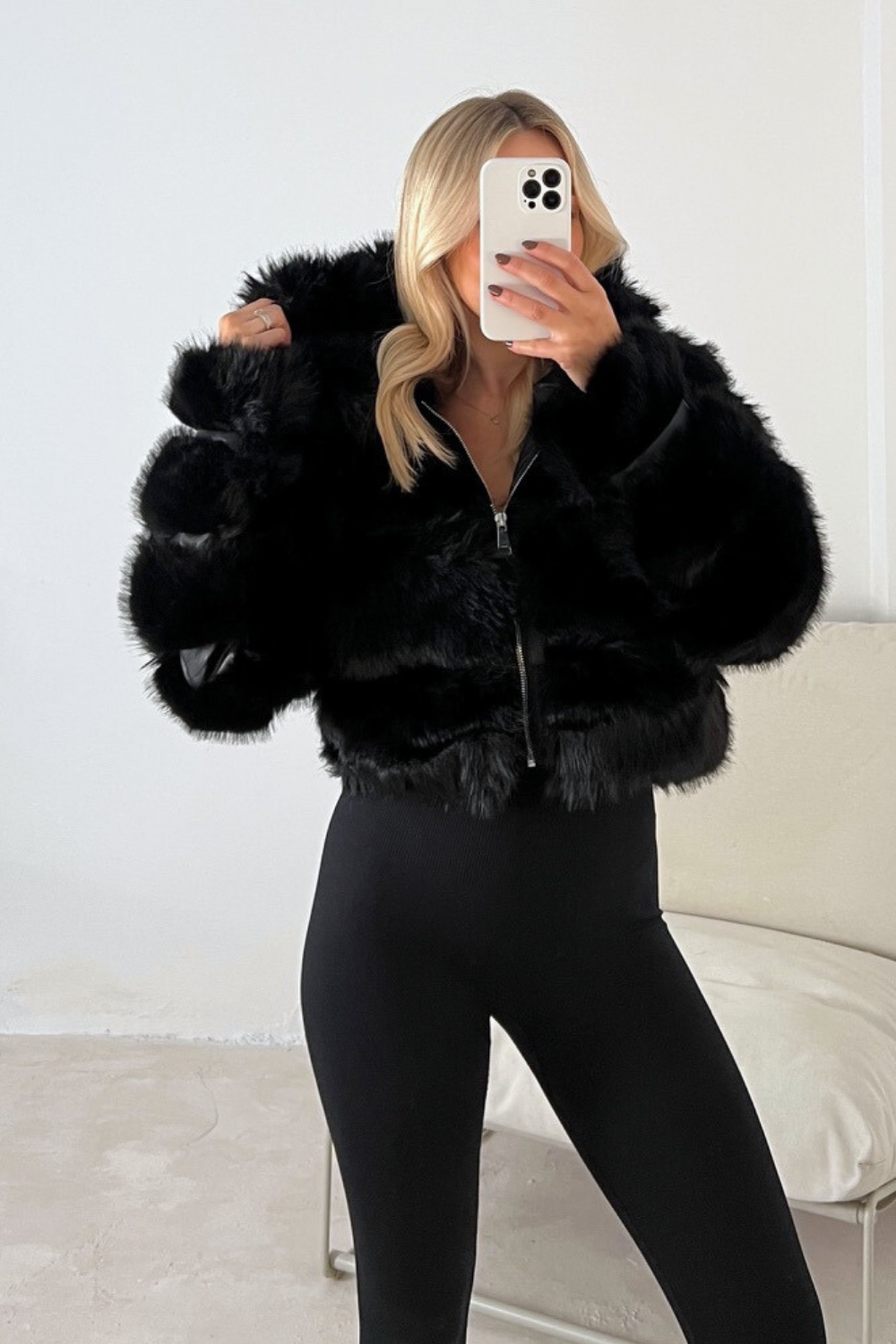 Evoque™ | Luxe Faux Fur Jacket