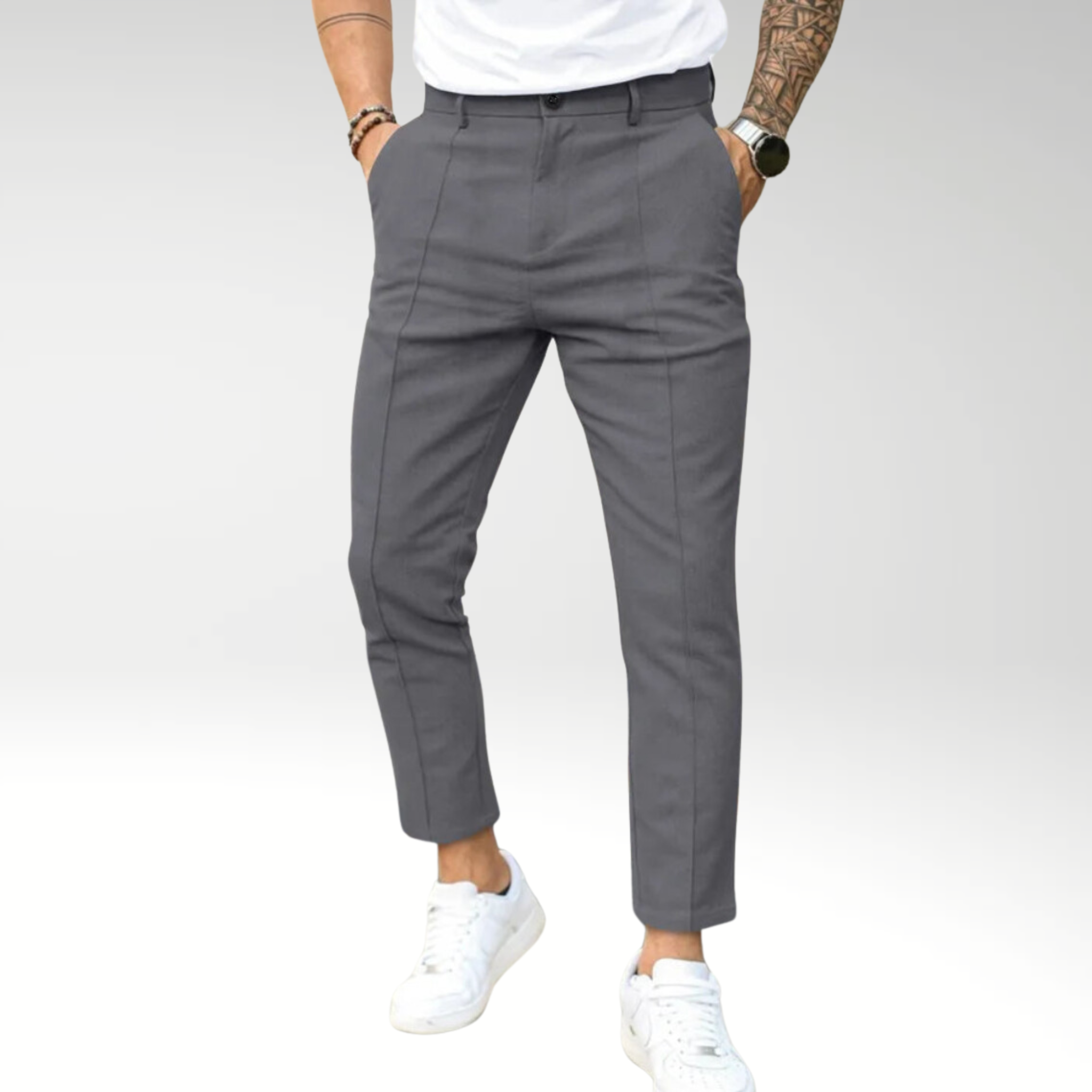 Evoque™ | Classic Business Slim Fit Trousers