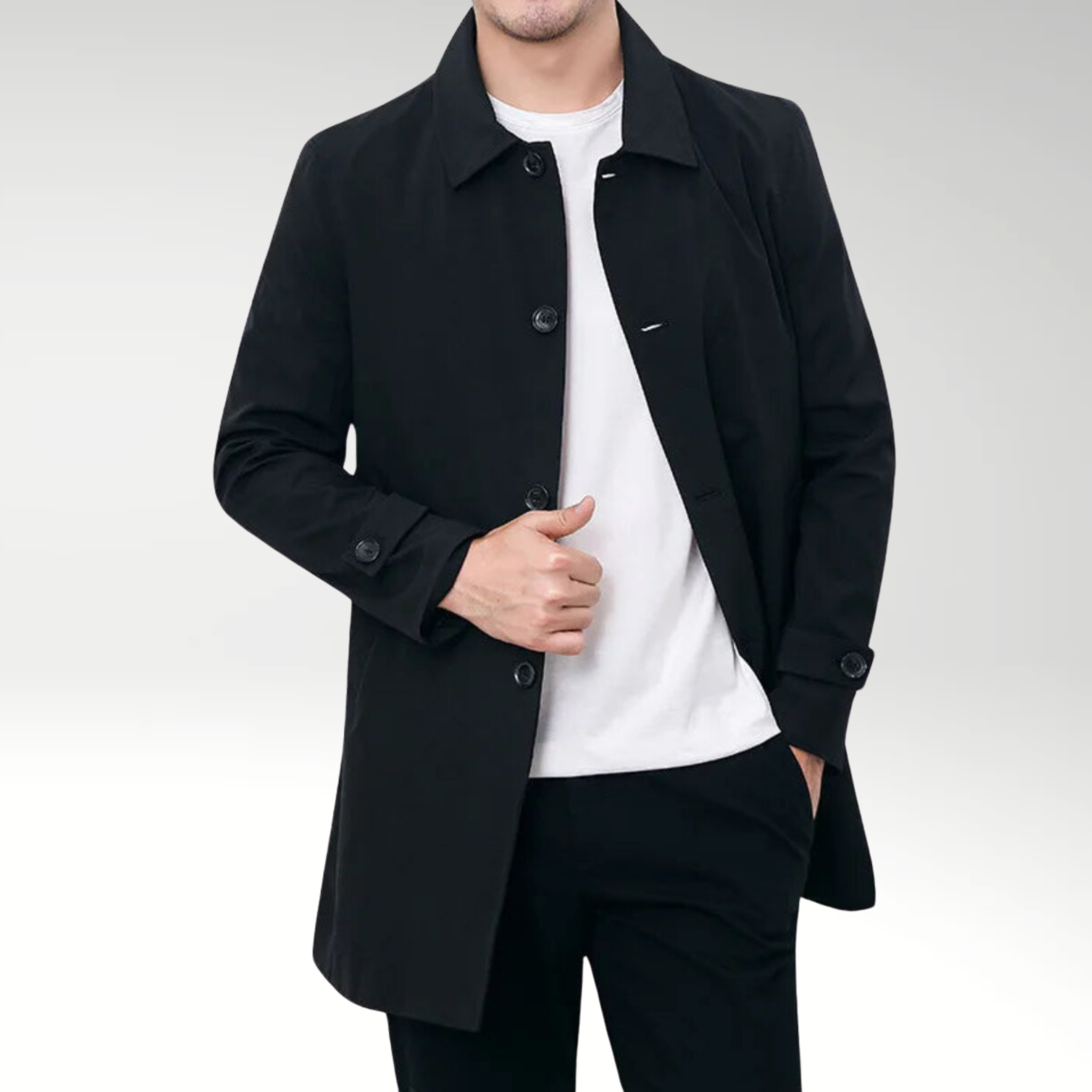 Evoque™ | Men's Lightweight Trench Coat