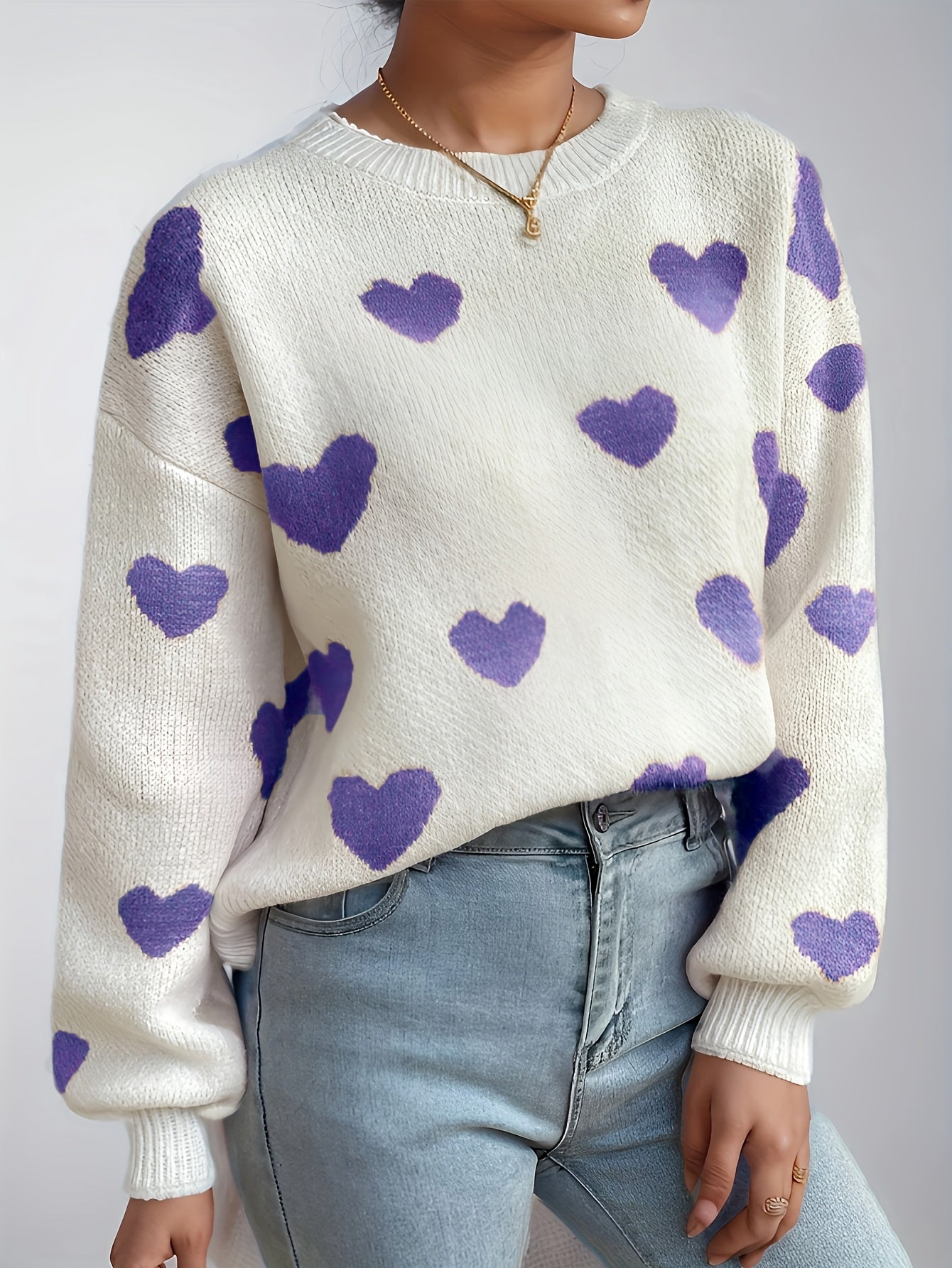 Evoque™ | Heart Knit Sweater