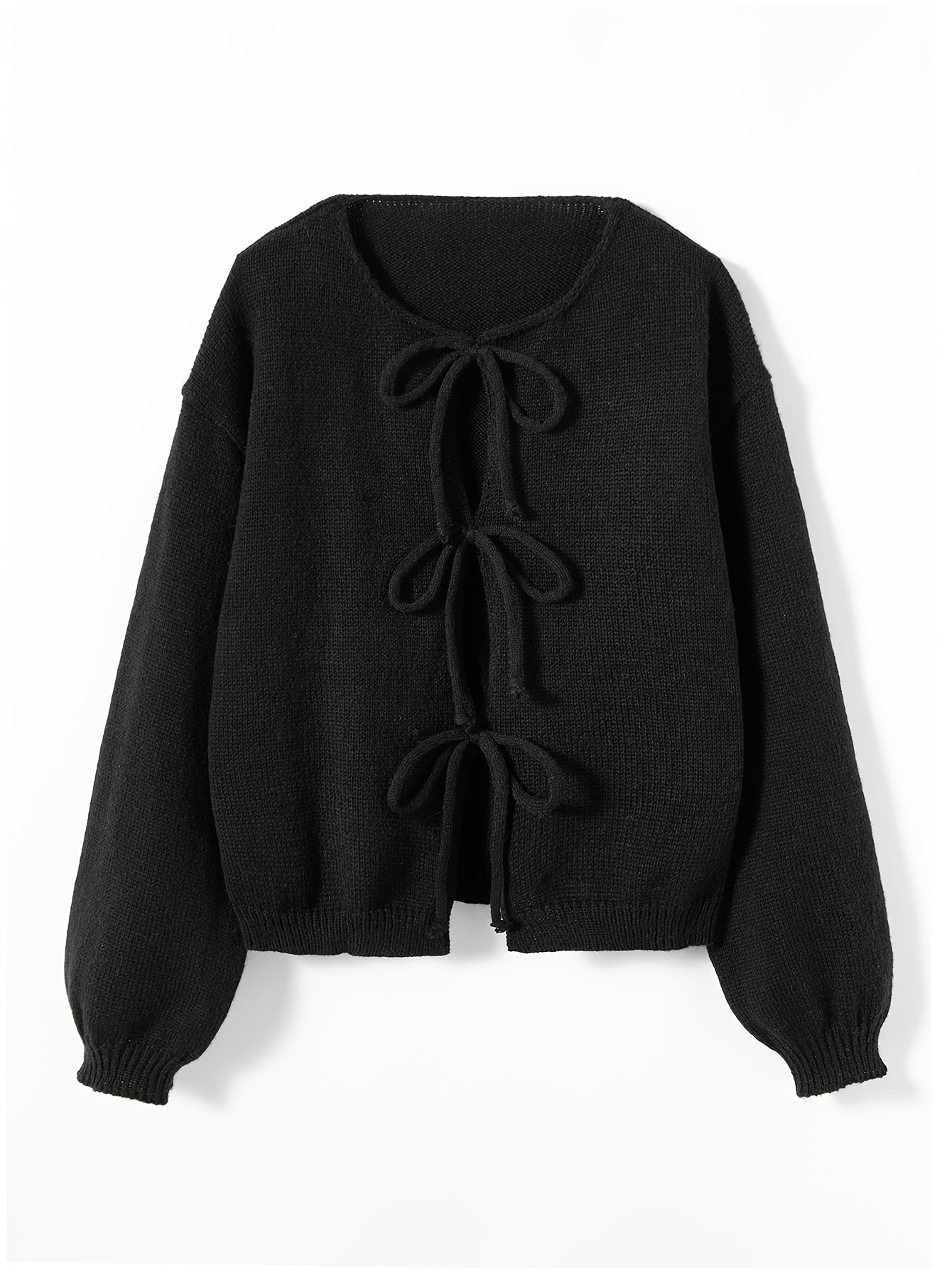 Evoque™ | Tie-Front Knit Cardigan