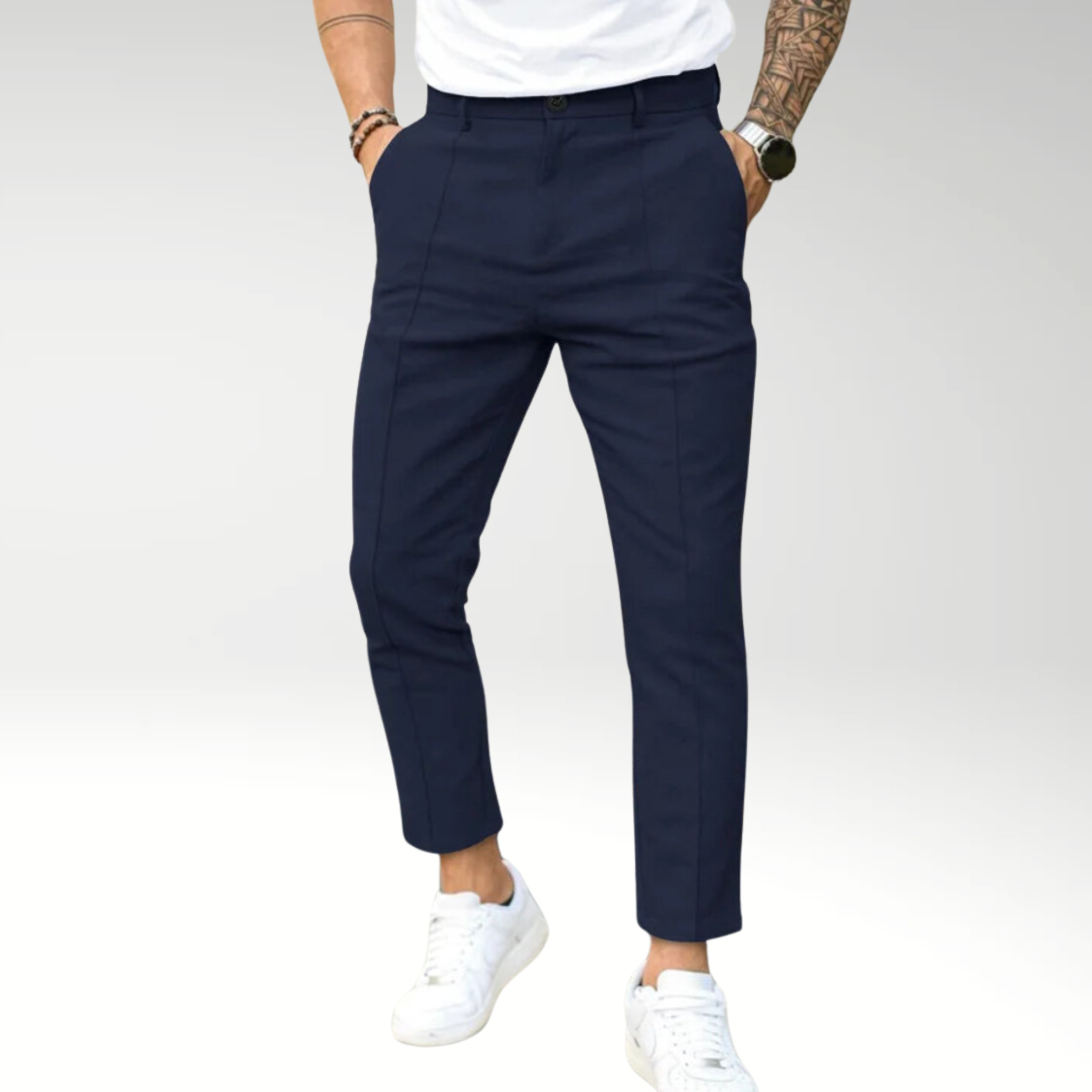 Evoque™ | Classic Business Slim Fit Trousers