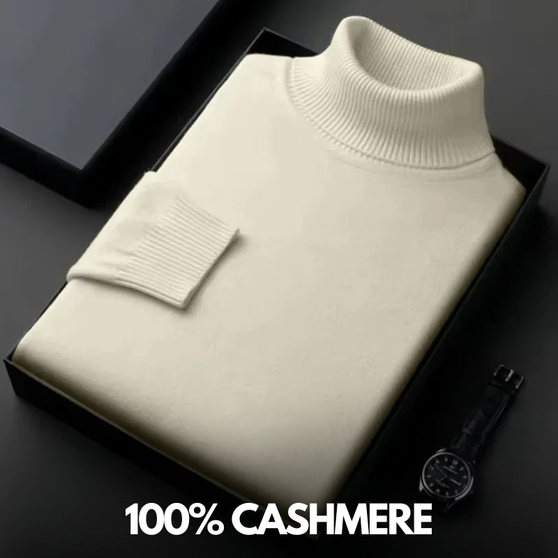 Evoque™ | 100% Cashmere Turtleneck Sweater