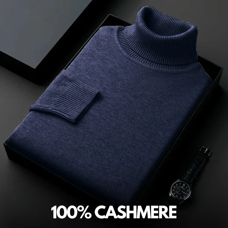 Evoque™ | 100% Cashmere Turtleneck Sweater