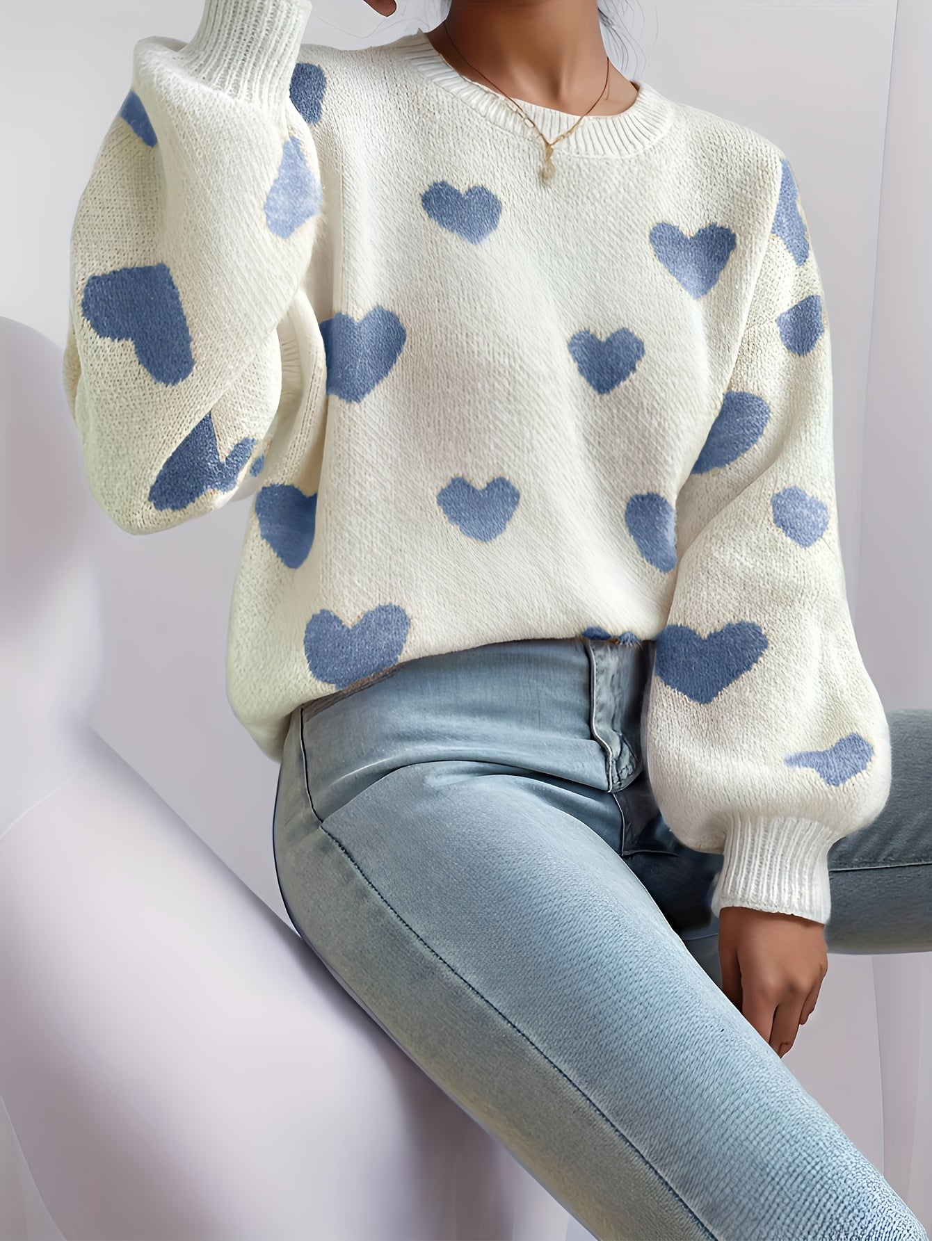 Evoque™ | Heart Knit Sweater