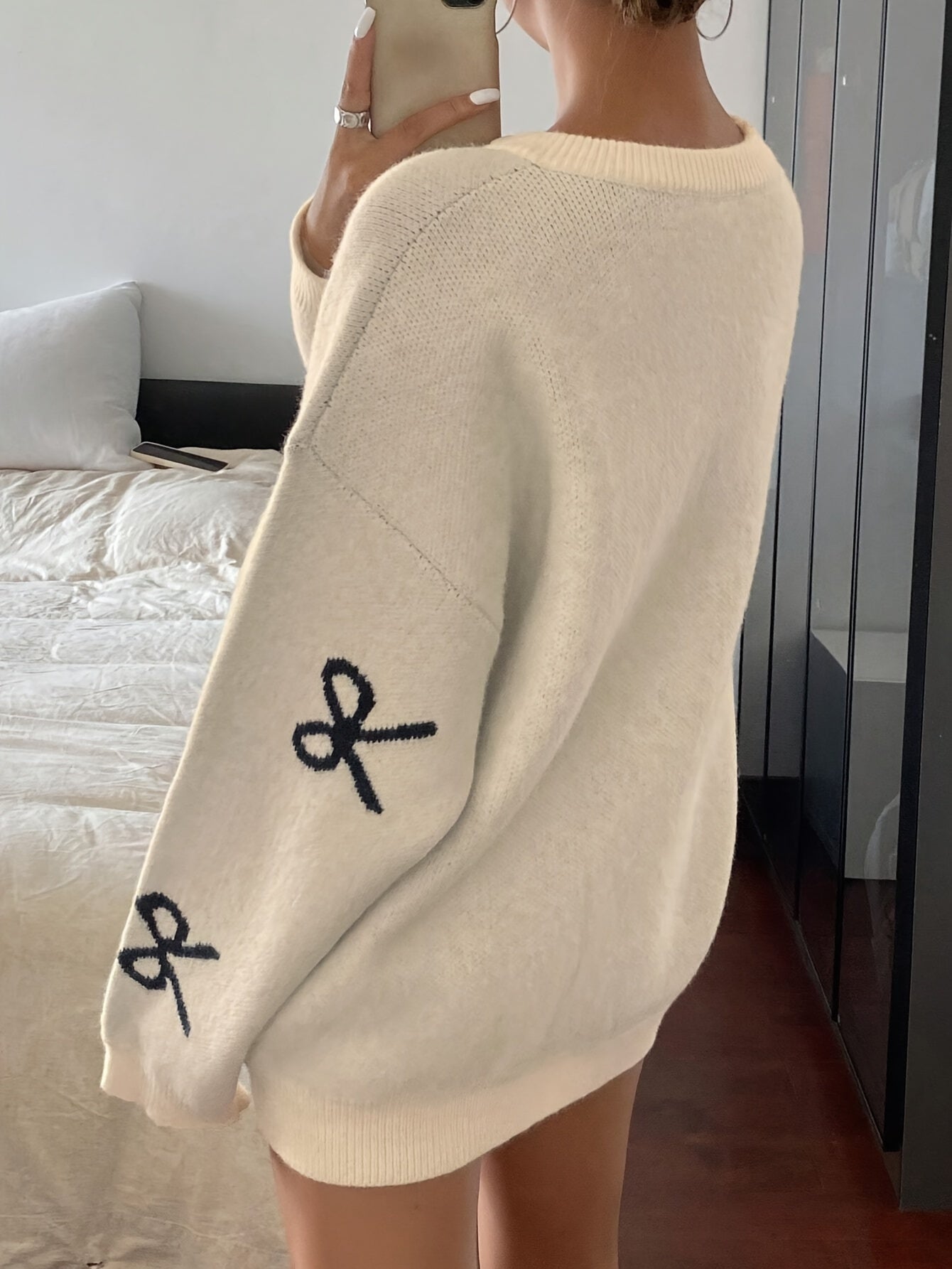 Evoque™ | Bow Detail Knit Sweater