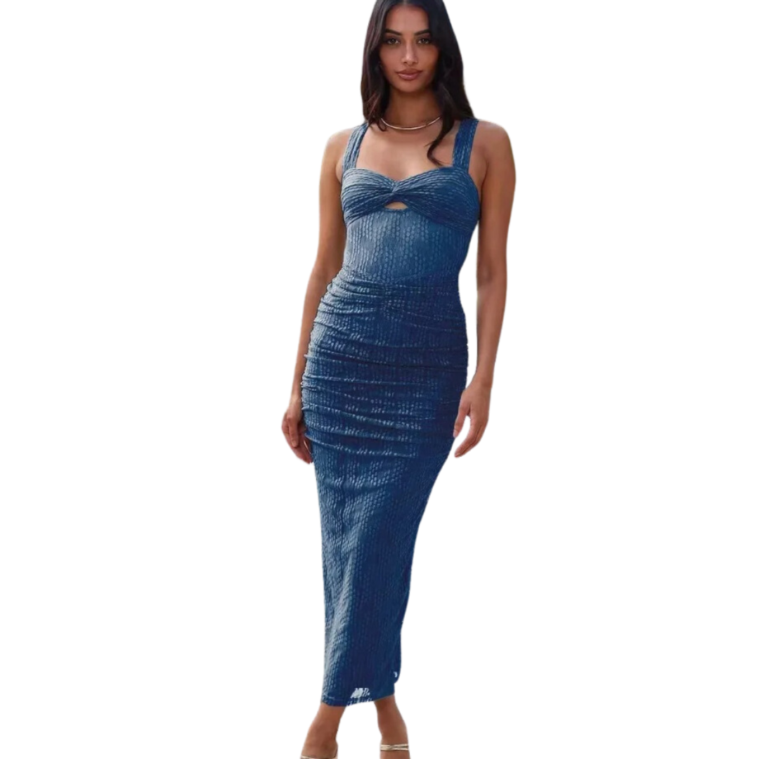 Beyond Chic | Pamela Tight-fitting Long Summer Dress