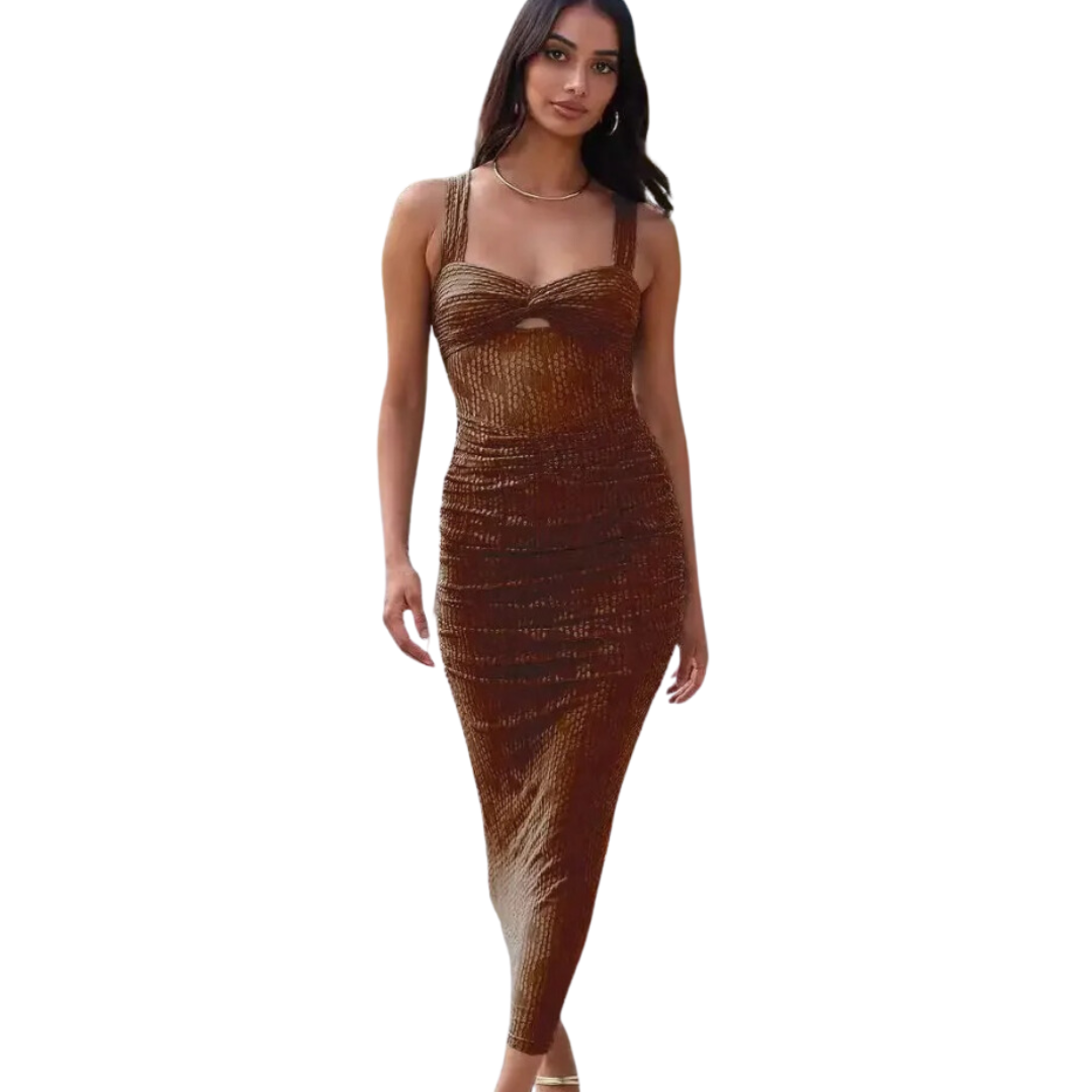 Beyond Chic | Pamela Tight-fitting Long Summer Dress