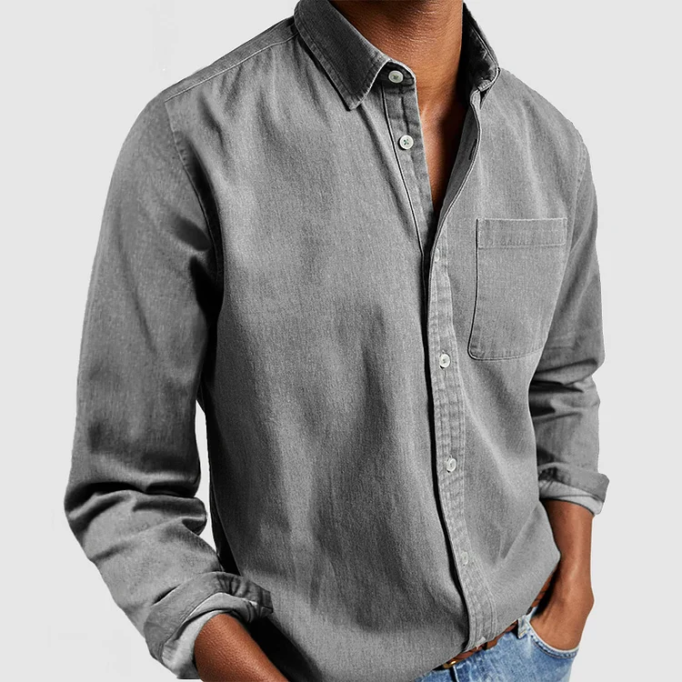 EVOQUE™ | CASUAL FLANNEL BUTTON-UP SHIRT