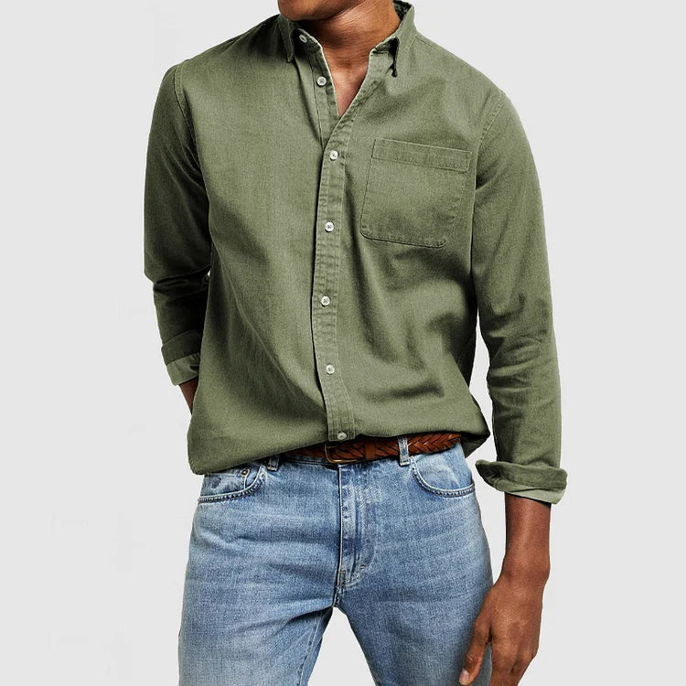 EVOQUE™ | CASUAL FLANNEL BUTTON-UP SHIRT