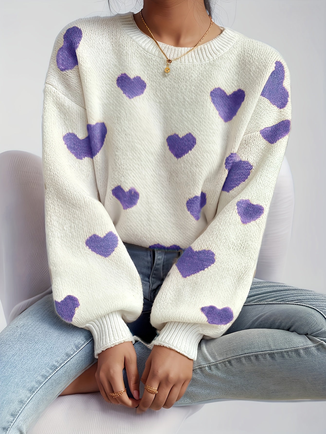 Evoque™ | Heart Knit Sweater