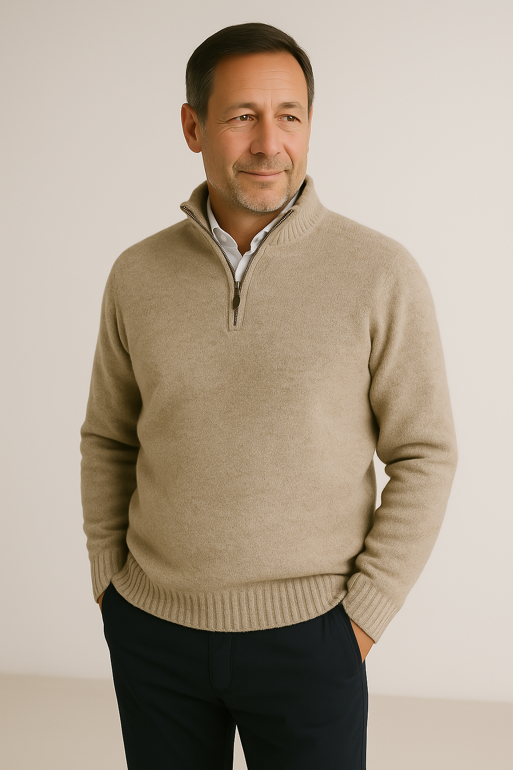 Beyond Chic | Luxe Half-Zip Sweater