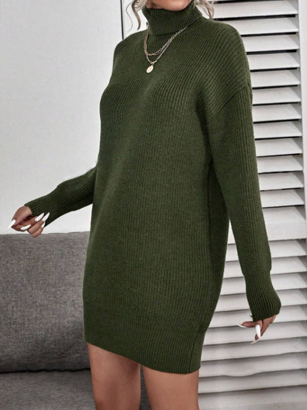 Evoque™ | Viral Turtle Neck Sweater Dress