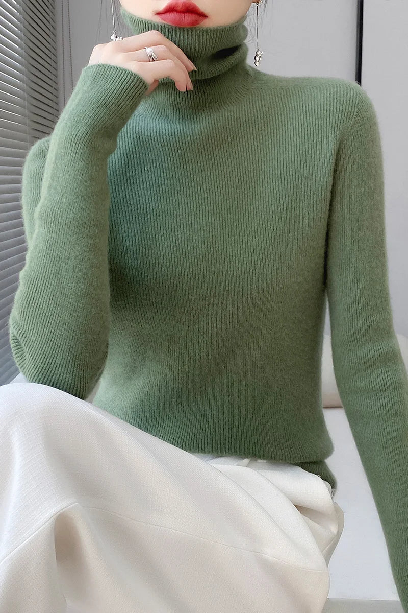 Evoque™ | Luxe Cashmere High-Neck Sweater