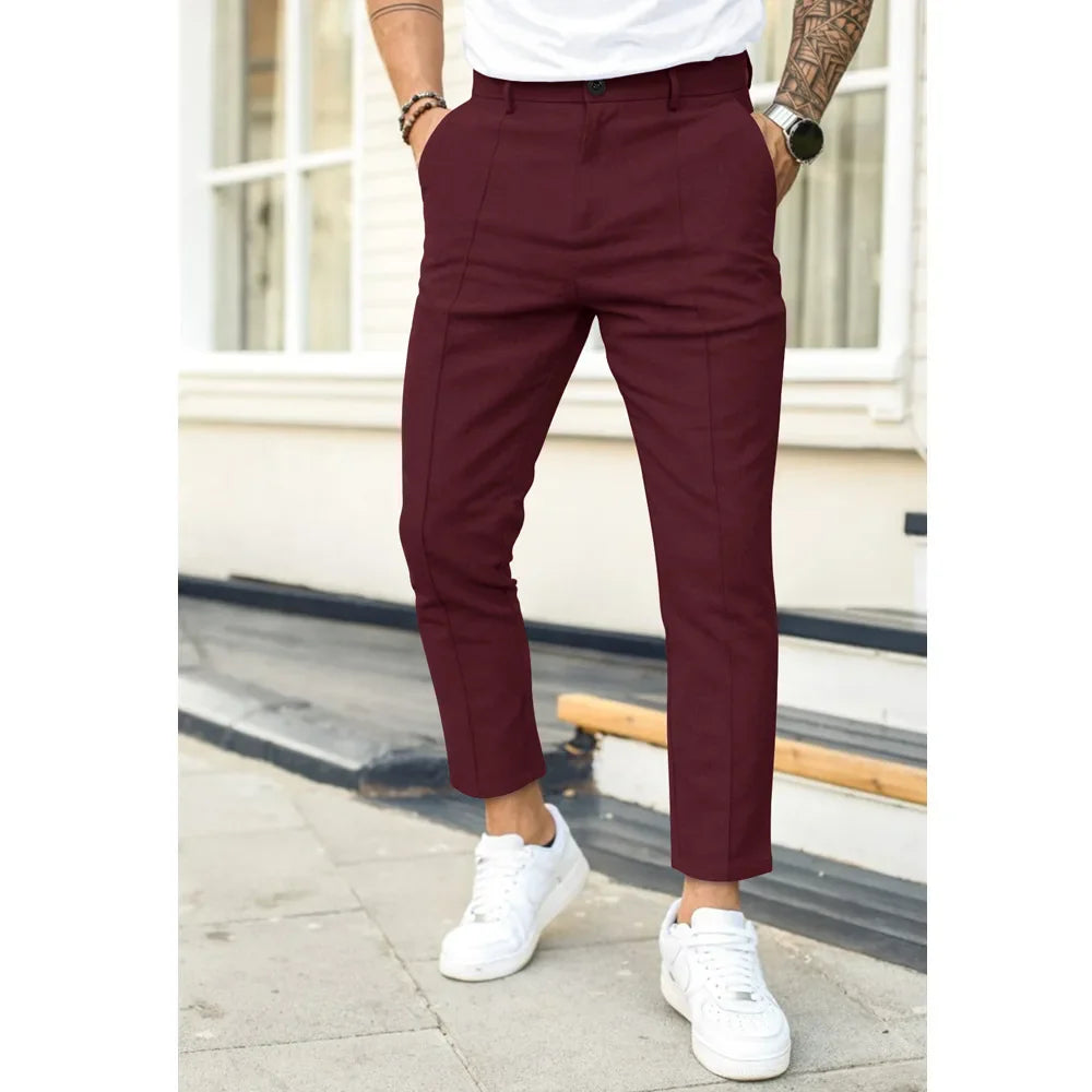 Evoque™ | Classic Business Slim Fit Trousers