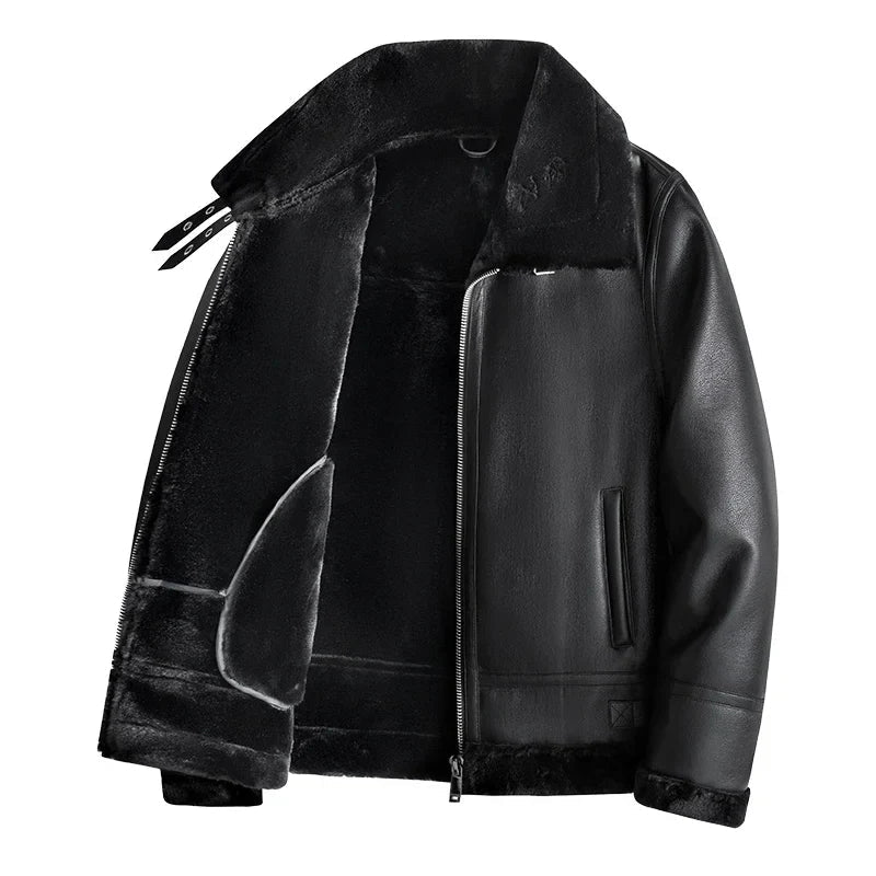 Daniel - Sherpa Lined Leather Jacket