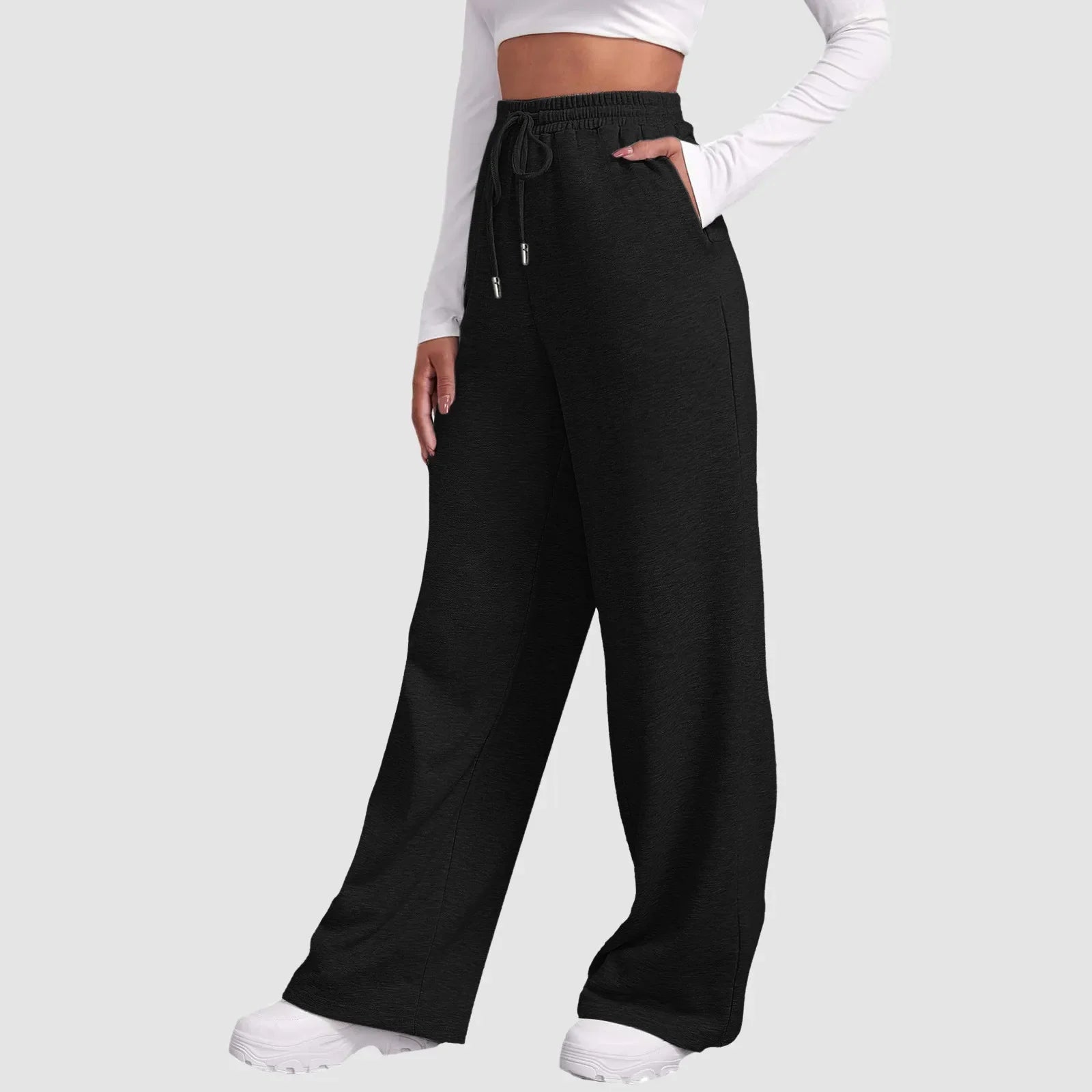 Evoque™ | Wide Leg Relaxed Fit Joggers