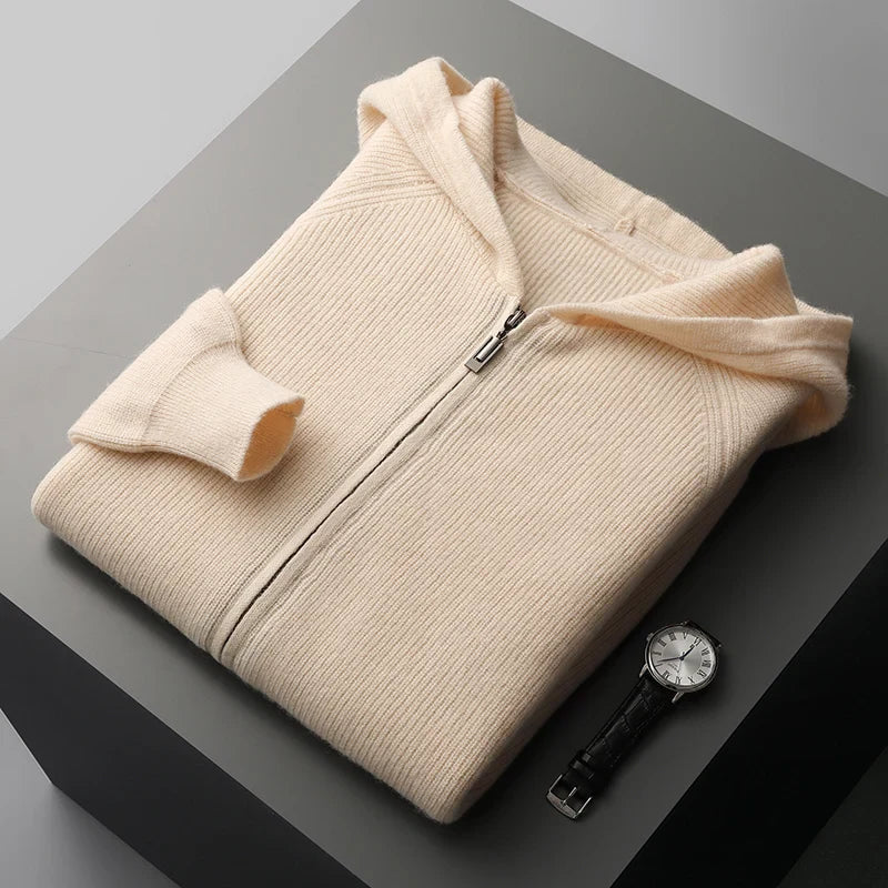 Evoque™ | Luxe Merino Wool Men’s Autumn Hoodie