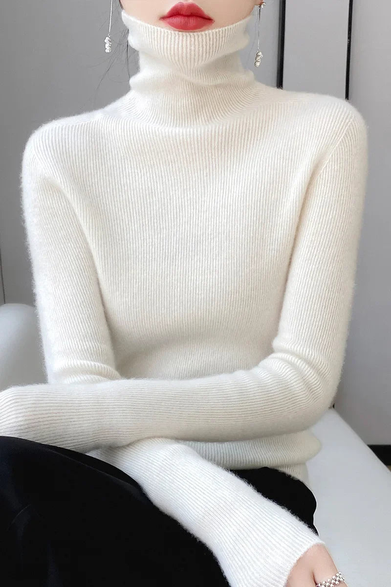 Evoque™ | Luxe Cashmere High-Neck Sweater