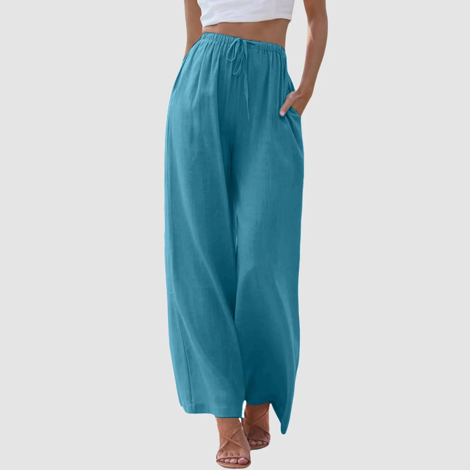 Evoque™ | High-Waisted Wide Leg Lounge Trousers