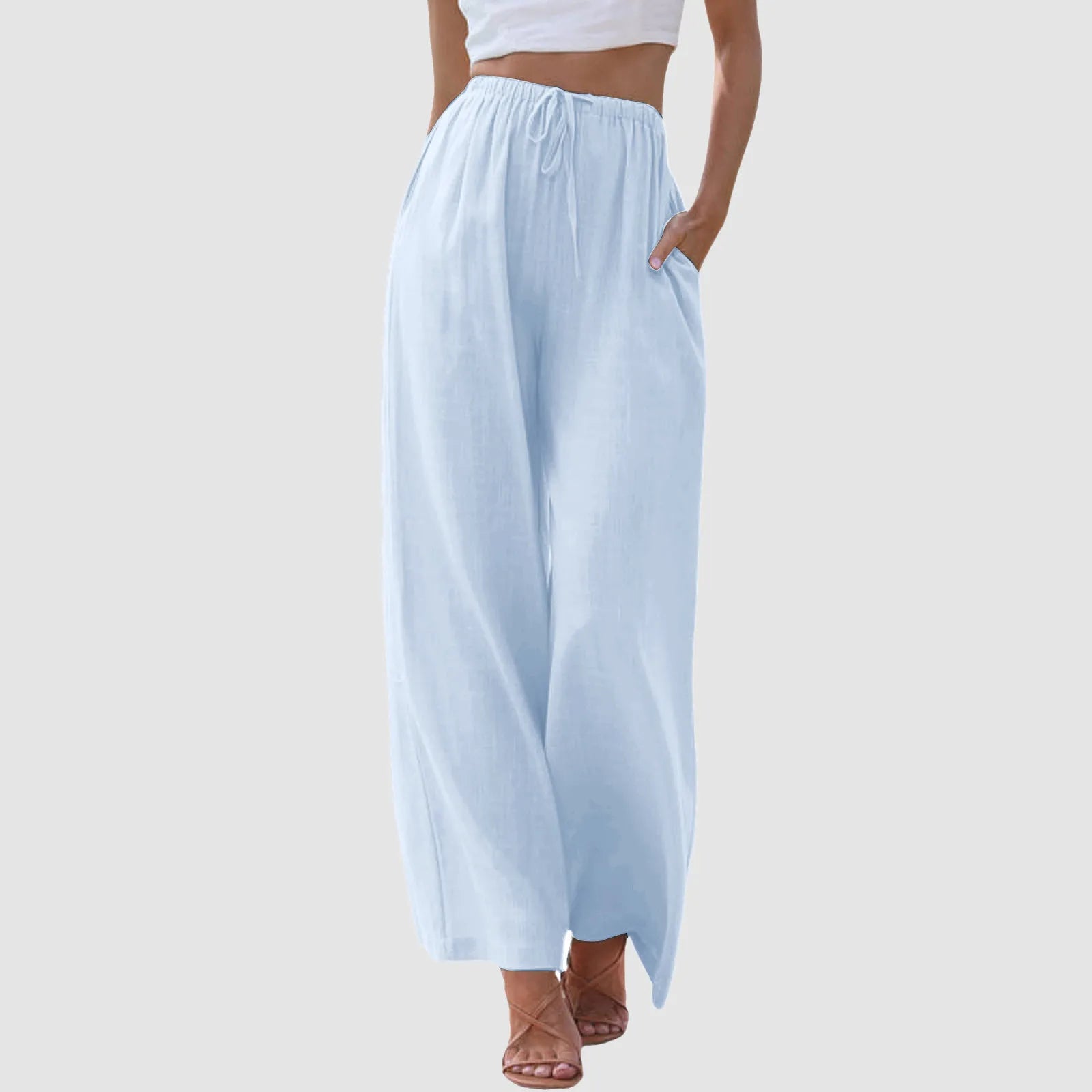 Evoque™ | High-Waisted Wide Leg Trousers