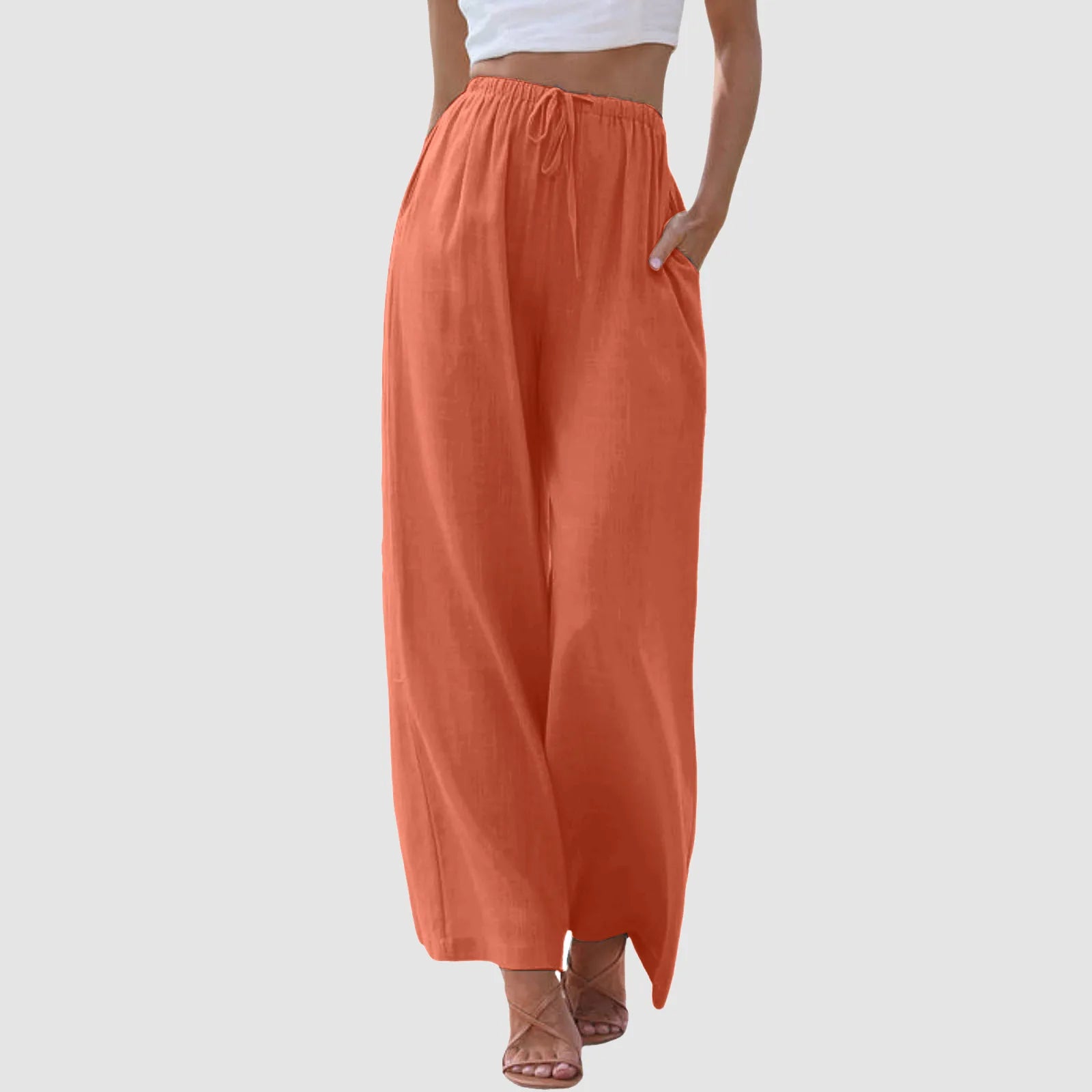 Evoque™ | High-Waisted Wide Leg Trousers