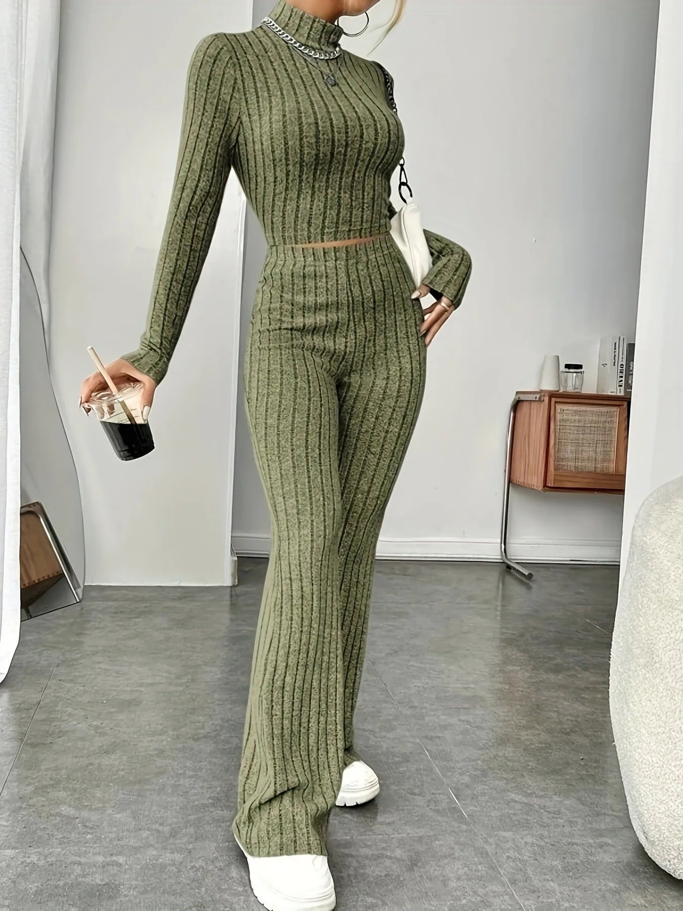 Evoque™ | Ribbed Knit Loungewear Set