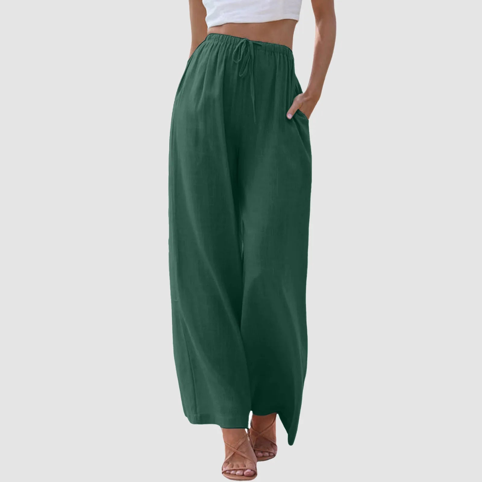 Evoque™ | High-Waisted Wide Leg Trousers