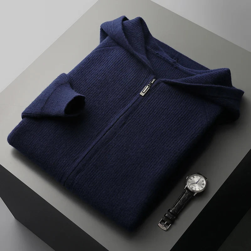 Evoque™ | Luxe Merino Wool Men’s Autumn Hoodie