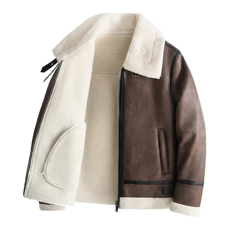 Daniel - Sherpa Lined Leather Jacket