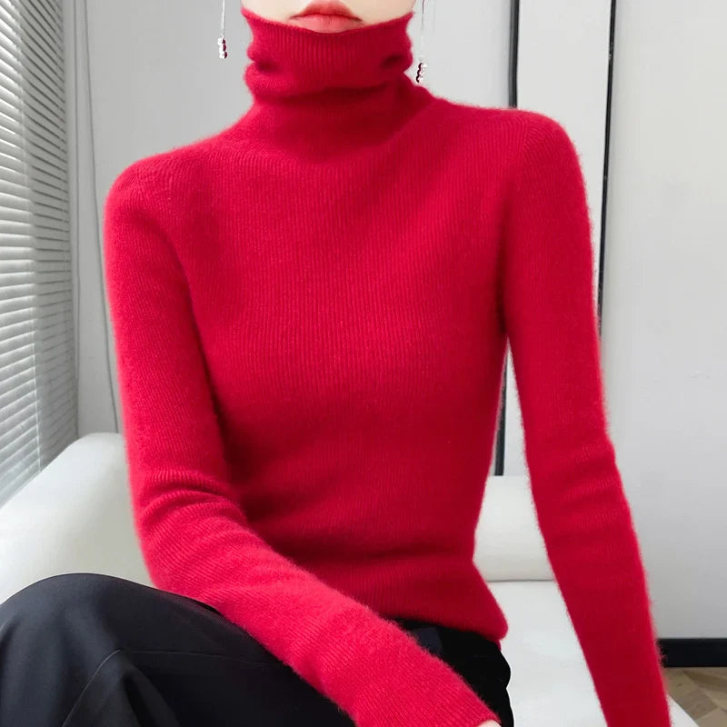 Evoque™ | Luxe Cashmere High-Neck Sweater