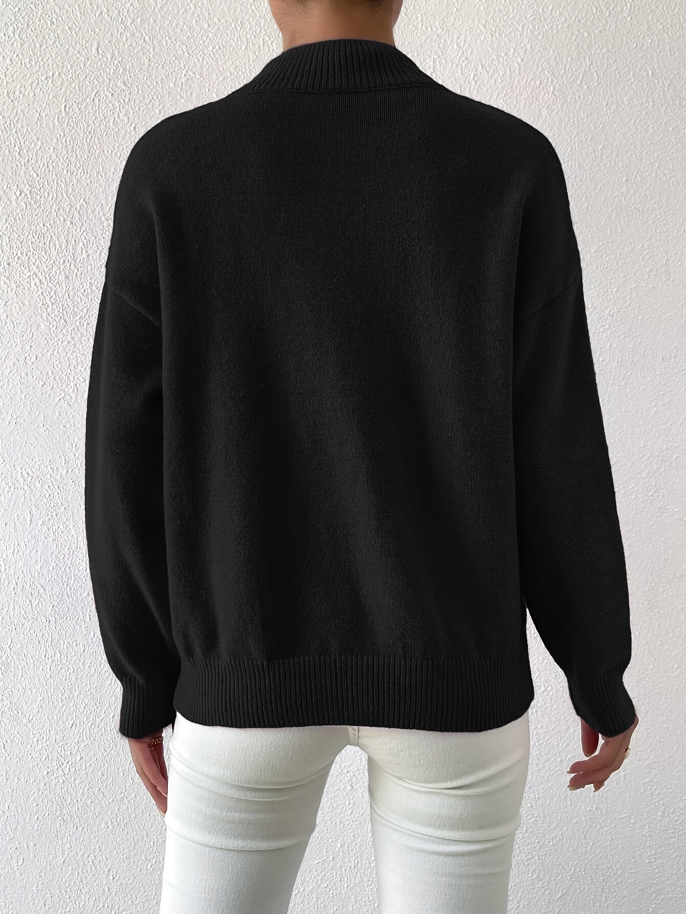 Evoque™ | Classic High-Neck Knit Sweater