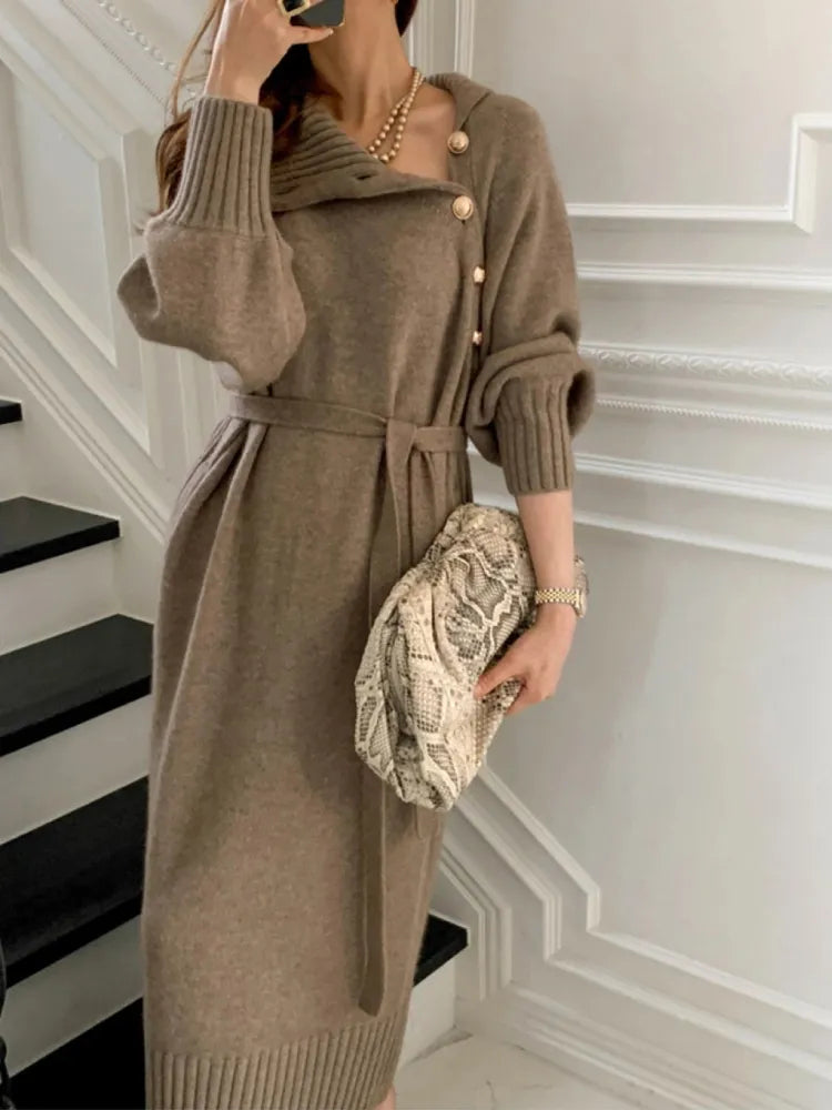 Beyond Chic | Elegant Turtleneck Dress
