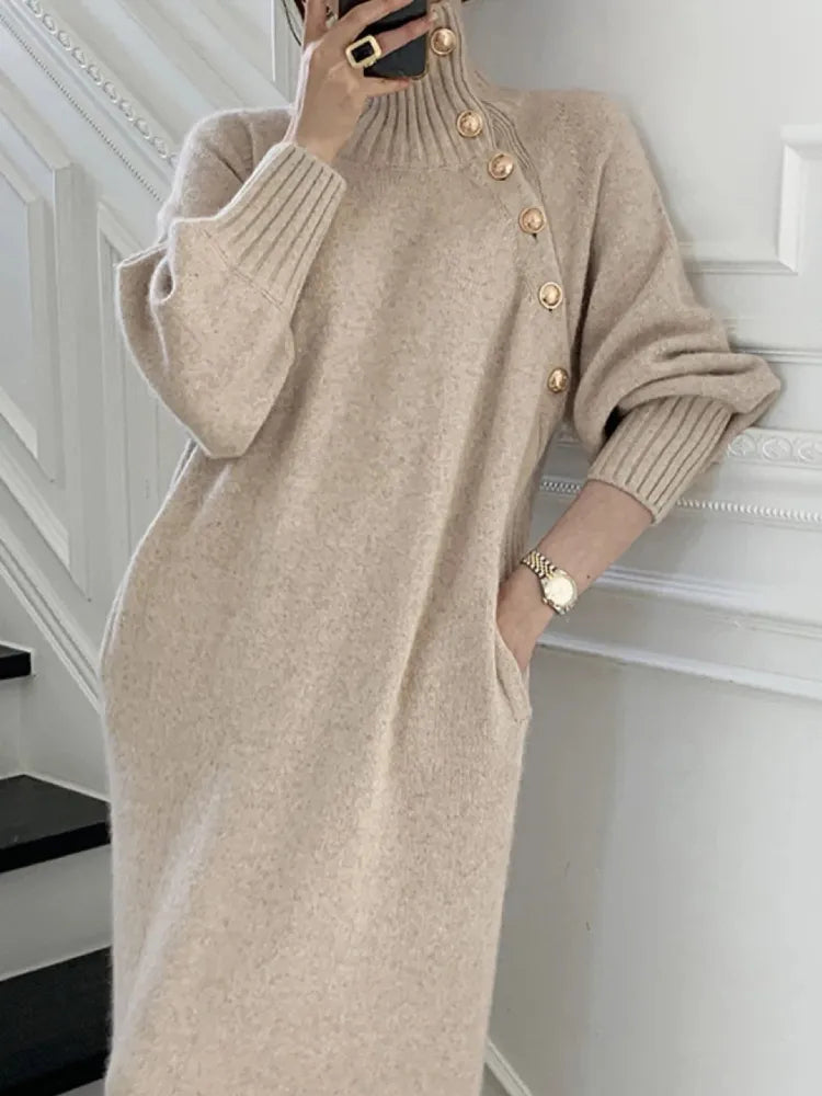 Beyond Chic | Elegant Turtleneck Dress